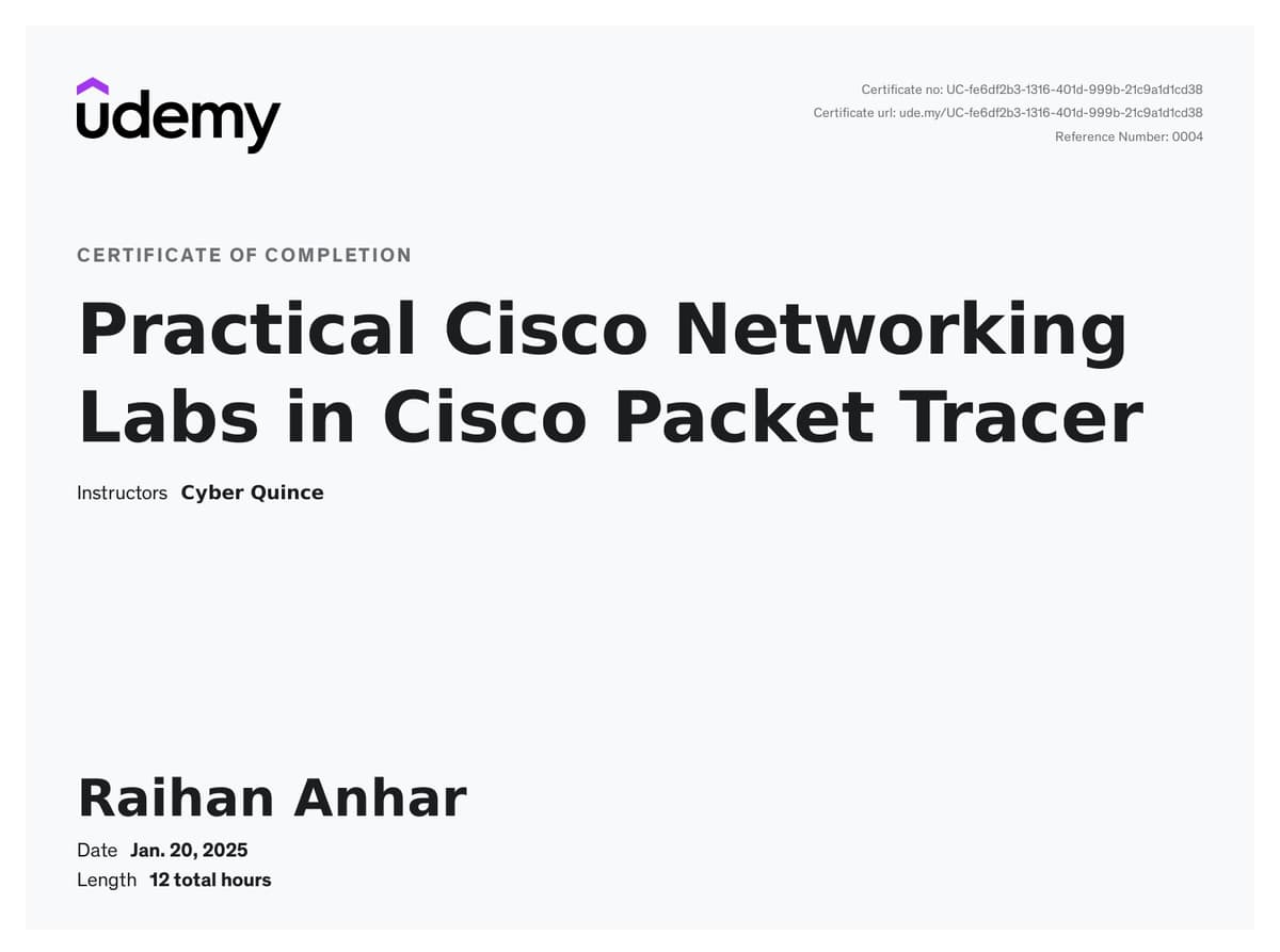 Practical Cisco Networking Labs in Cisco Packet Tracer