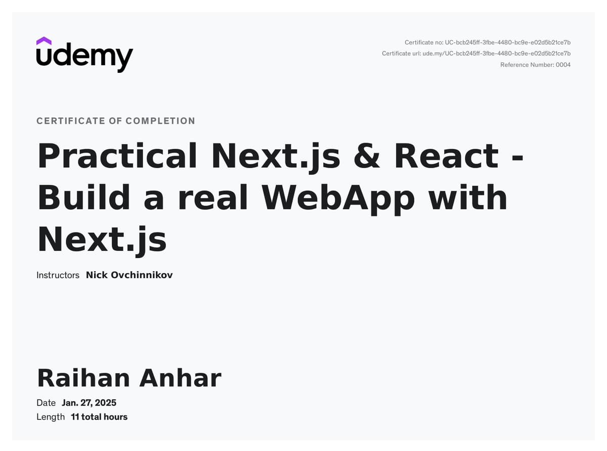 Practical Next.js & React - Build a real WebApp with Next.js